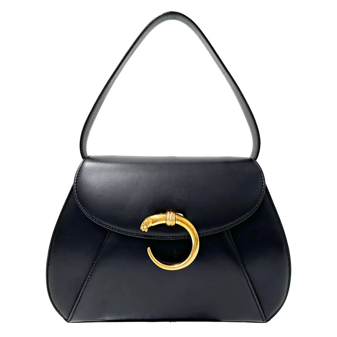 CARTIER HANDBAG: Cartier handbag Brand: Cartier Type/Style: Handbag, Shoulder bag Material: Leather Color: Black Size: (HxWxD) 18cm x 25cm x 6cm / 7.08inch x 9.84inch x 2.36inch Accessories: None Accessories Notice: