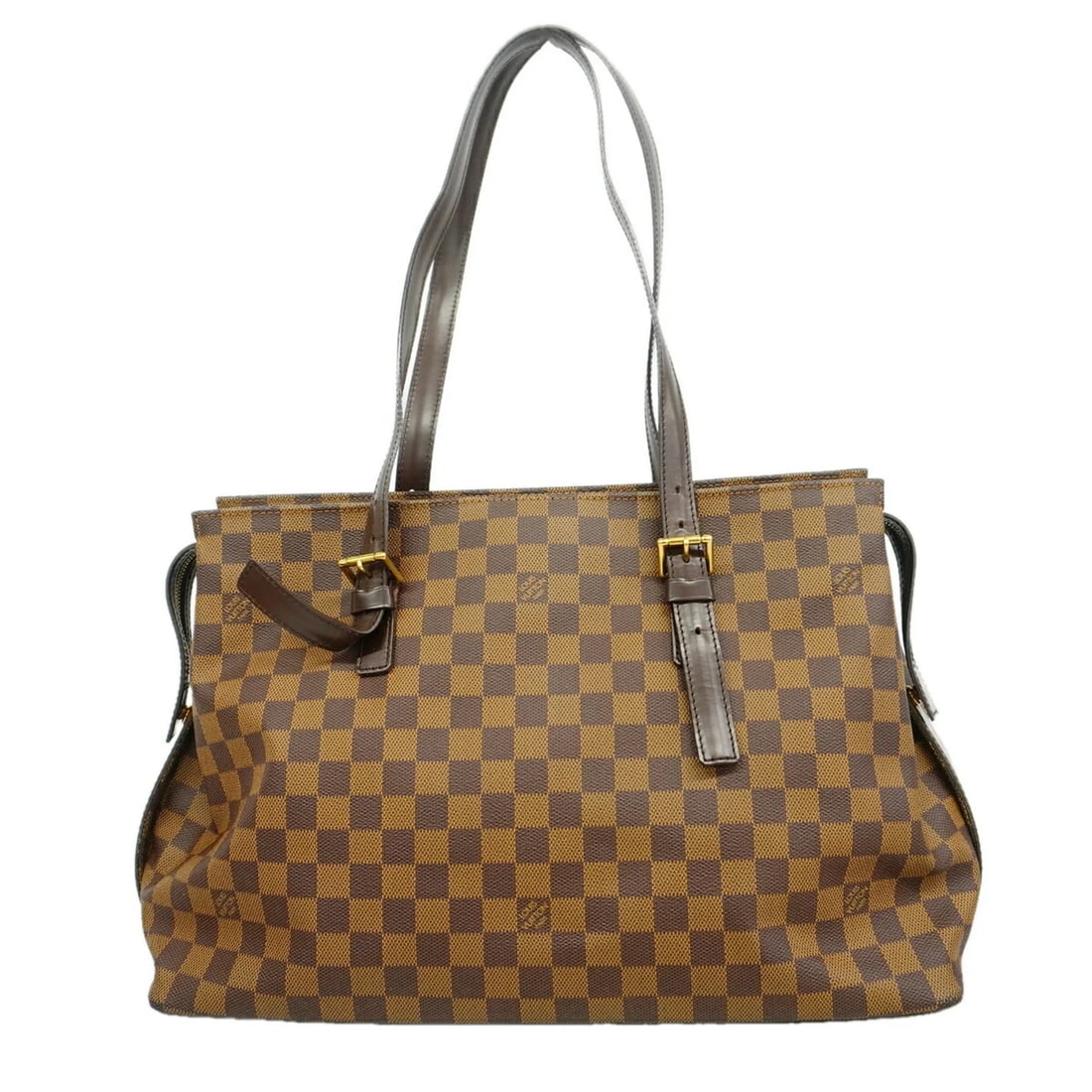 LOUIS VUITTON DAMIER CHELSEA TOTE BAG: Louis Vuitton Damier Chelsea Tote Bag Brand: Louis Vuitton Type/Style: Tote bag Material: none Color: Ebene Size: (HxWxD) 28cm x 42cm x 14.5cm / 11.02inch x 16.53inch x 5.7inch Accessories: None
