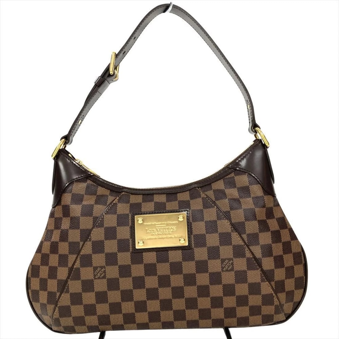 LOUIS VUITTON THAMES GM SHOULDER BAG, DAMIER EBENE: Louis Vuitton Thames GM Shoulder Bag, Damier Ebene Brand: Louis Vuitton Type/Style: Shoulder bag Material: none Color: Brown, Damier Canvas, Ebene Size: (HxWxD) 26.5cm x 40cm x 8.5cm / 10.43inch x
