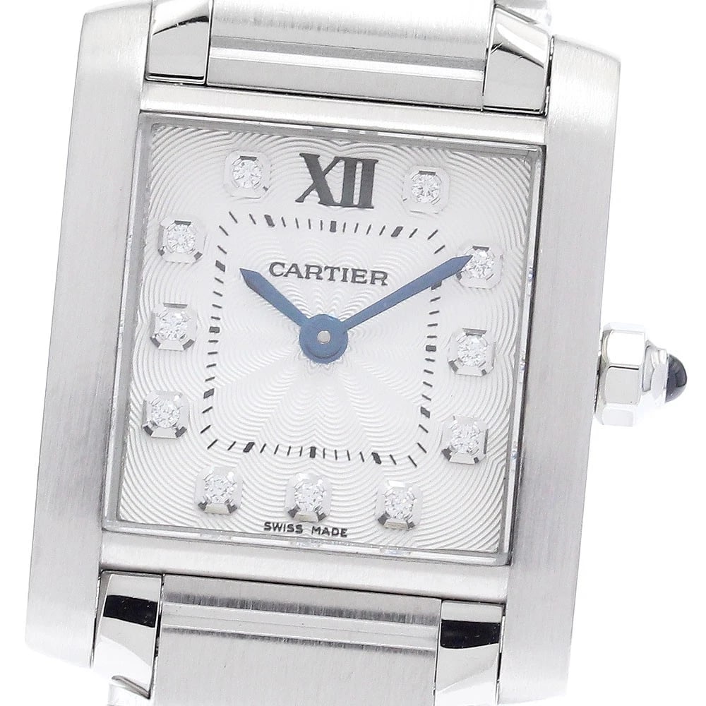 CARTIER TANK FRANCAISE SM DIAMOND QUARTZ WATCH: CARTIER Tank francaise SM diamond Quartz Watch Brand: CARTIER Type/Style: Wristwatch Material: Band Material Stainless Steel, Case Material Stainless Steel Color: Band Color Silver, Case Color