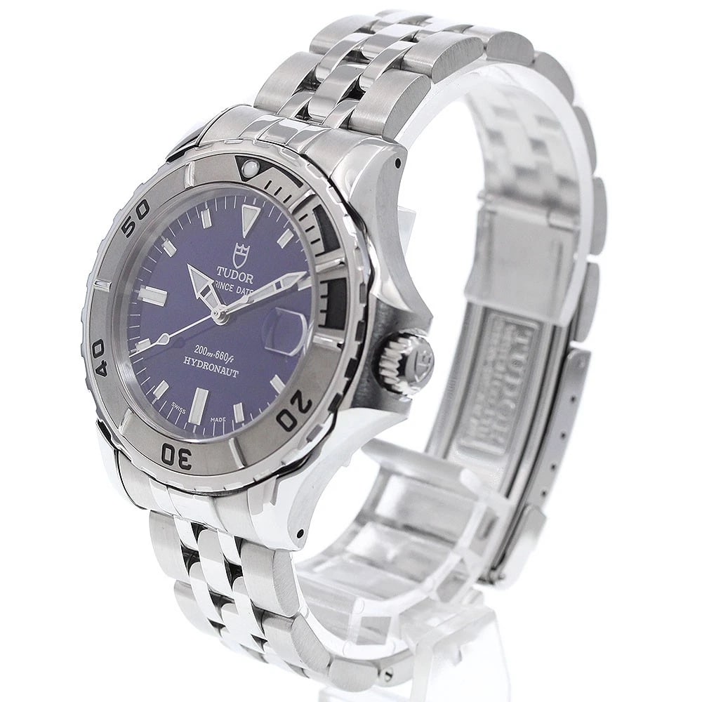TUDOR HYDRO NOTE DATE BLUE DIAL AUTOMATIC WATCH - 2
