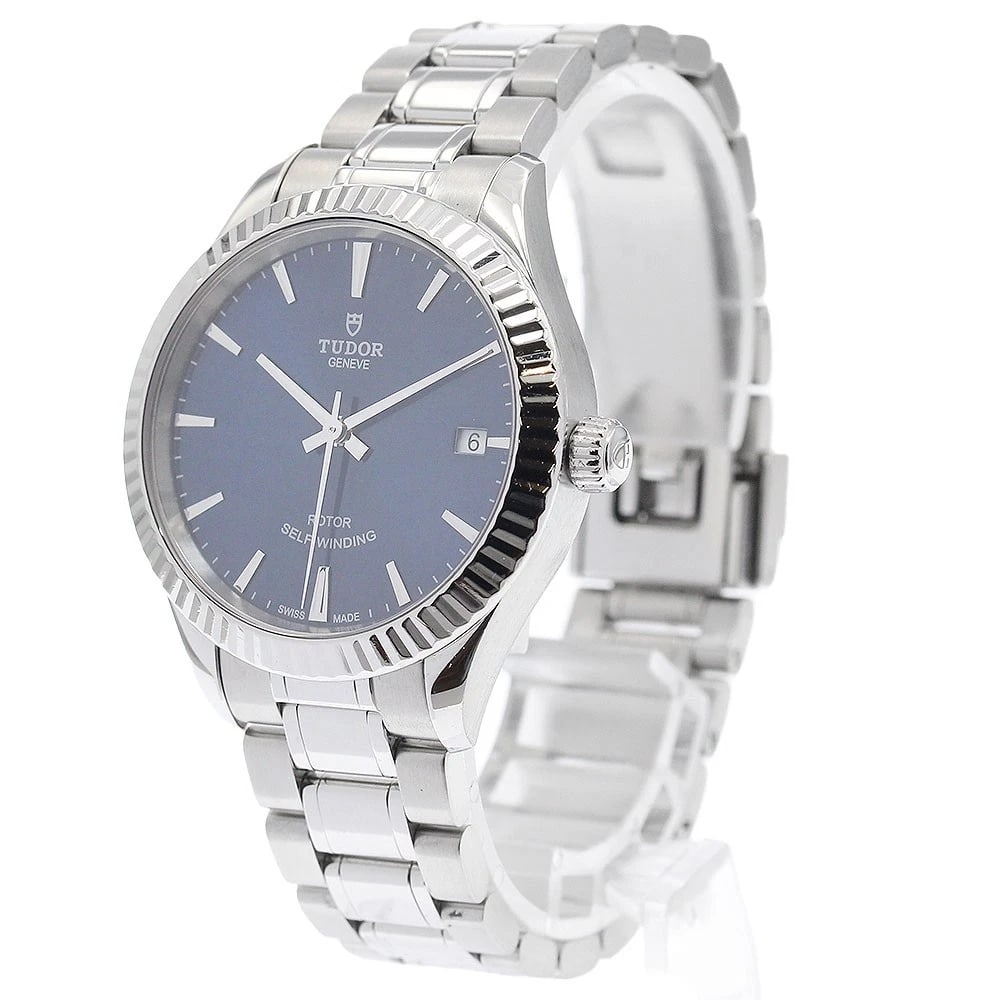 TUDOR STYLE DATE BLUE DIAL AUTOMATIC WATCH - 2
