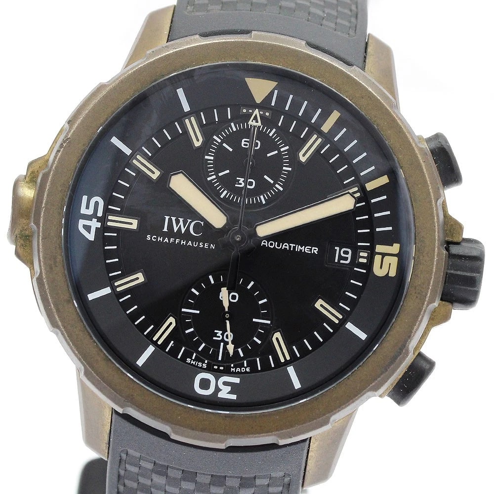 IWC SCHAFFHAUSEN AQUATIMER EXPEDITION CHARLES DARWIN WATCH: IWC SCHAFFHAUSEN Aquatimer Expedition Charles Darwin Watch Brand: IWC SCHAFFHAUSEN Type/Style: Wristwatch Material: Band Material rubber, Case Material bronze Color: Band Color black, Case Color