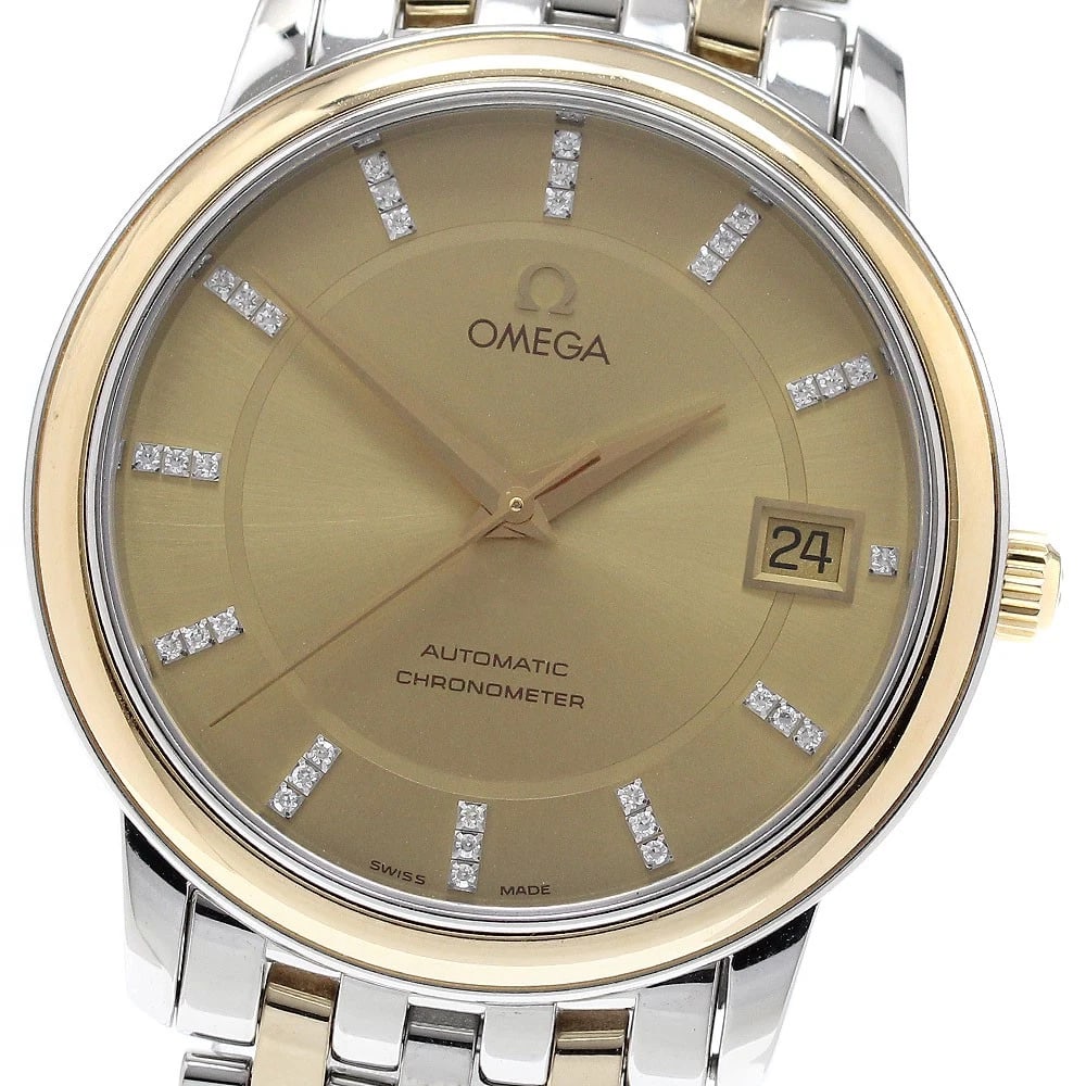 OMEGA DE VILLE PRESTIGE CHRONOMETER DATE AUTOMATIC WATCH: OMEGA De Ville Prestige Chronometer Date Automatic Watch Brand: OMEGA Type/Style: Wristwatch Material: Band Material Stainless Steel/YG, Case Material Stainless Steel/YG Color: Band Color Silver /