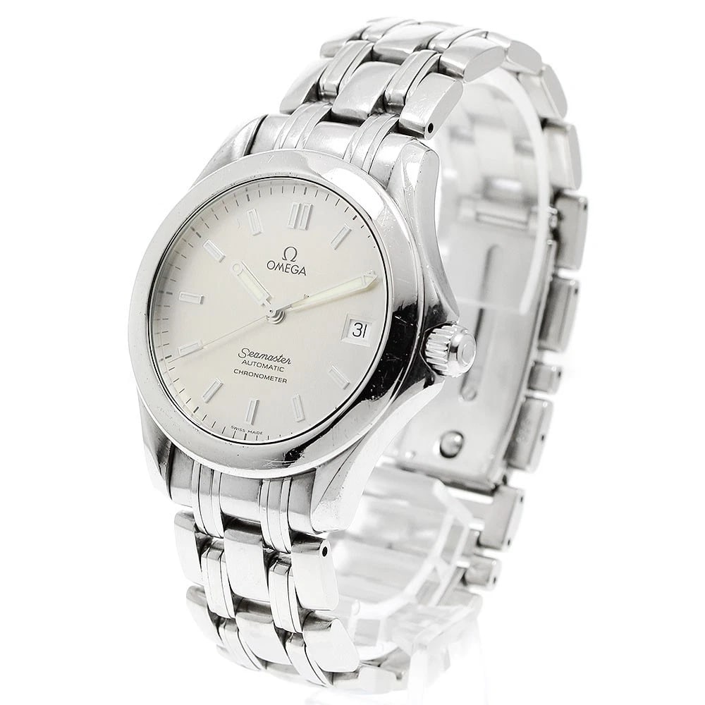 OMEGA SEAMASTER DATE SILVER DIAL AUTOMATIC WATCH - 2