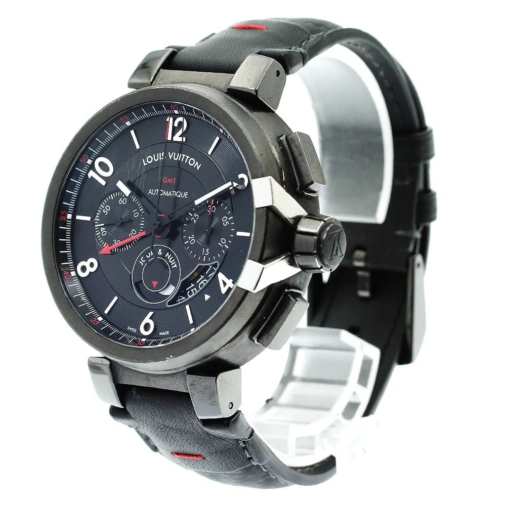 LOUIS VUITTON TAMBOUR EVOLUTION GMT AUTOMATIC WATCH - 2