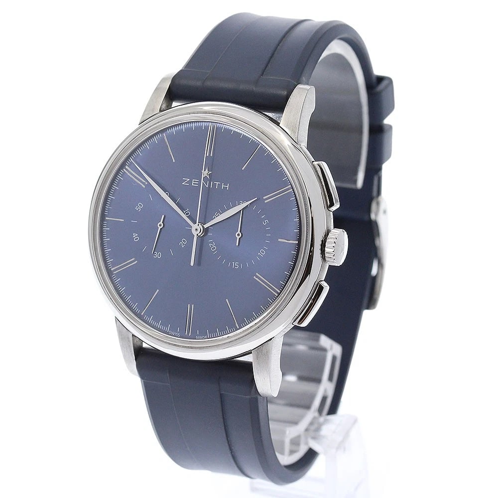 ZENITH ELITE CHRONOGRAPH NAVY DIAL AUTOMATIC WATCH - 2