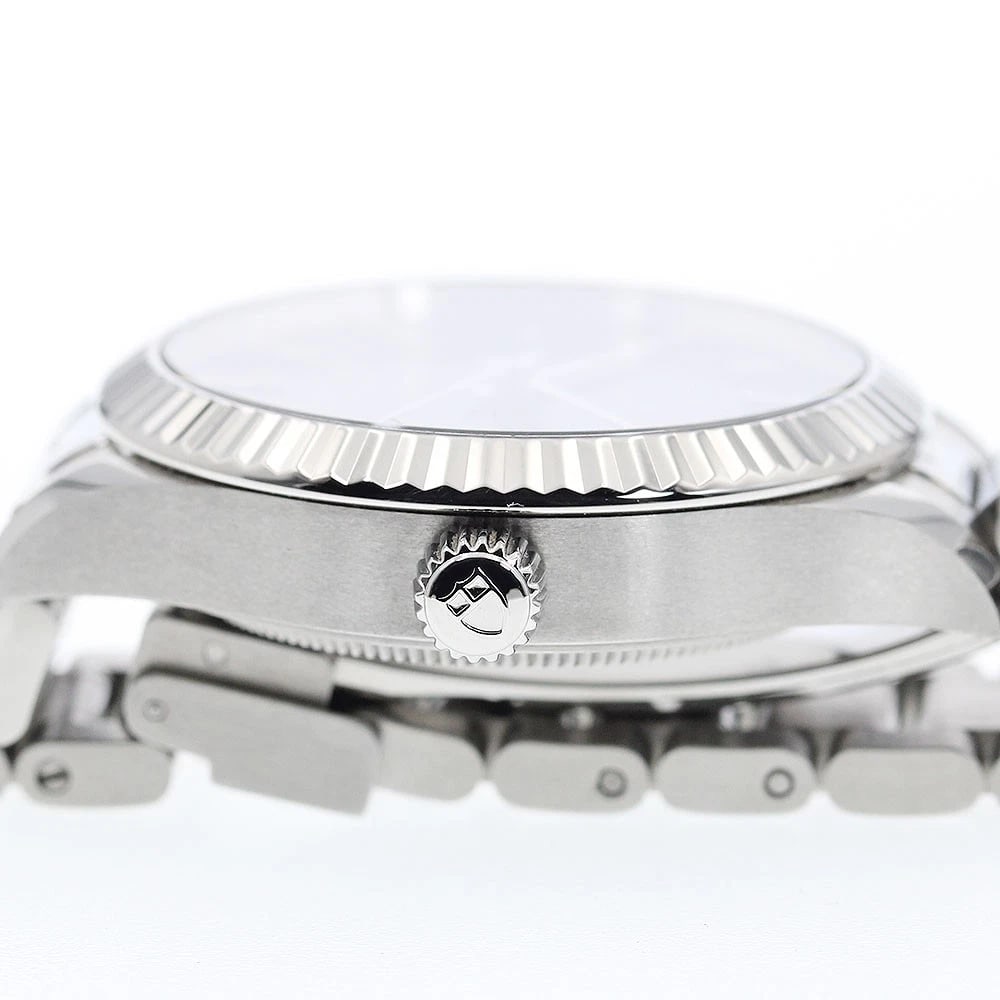 TUDOR STYLE DATE BLACK DIAL AUTOMATIC WATCH - 4