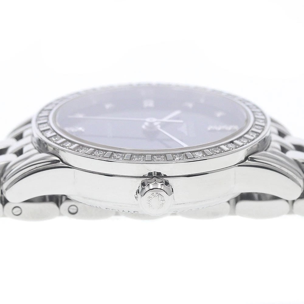 LONGINES FLAGSHIP DIAMOND BEZEL DATE BLACK DIAL AUTOMATIC WATCH - 3