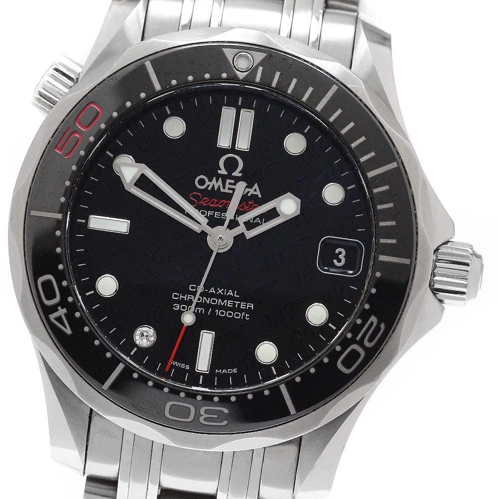 OMEGA SEAMASTER JAMES BOND AUTOMATIC WATCH: OMEGA Seamaster James Bond Automatic Watch Brand: OMEGA Type/Style: Wristwatch Material: Band Material Stainless Steel, Case Material Stainless Steel Color: Band Color Silver, Case Color Silver, Dial
