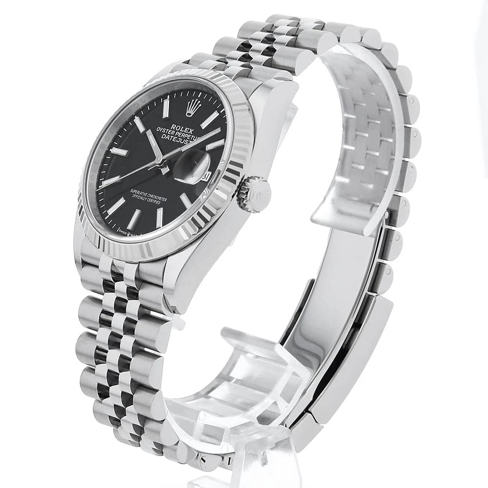 ROLEX DATEJUST BLACK WATCH - 2