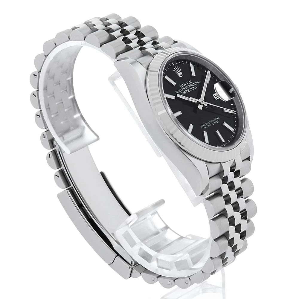 ROLEX DATEJUST BLACK WATCH - 3