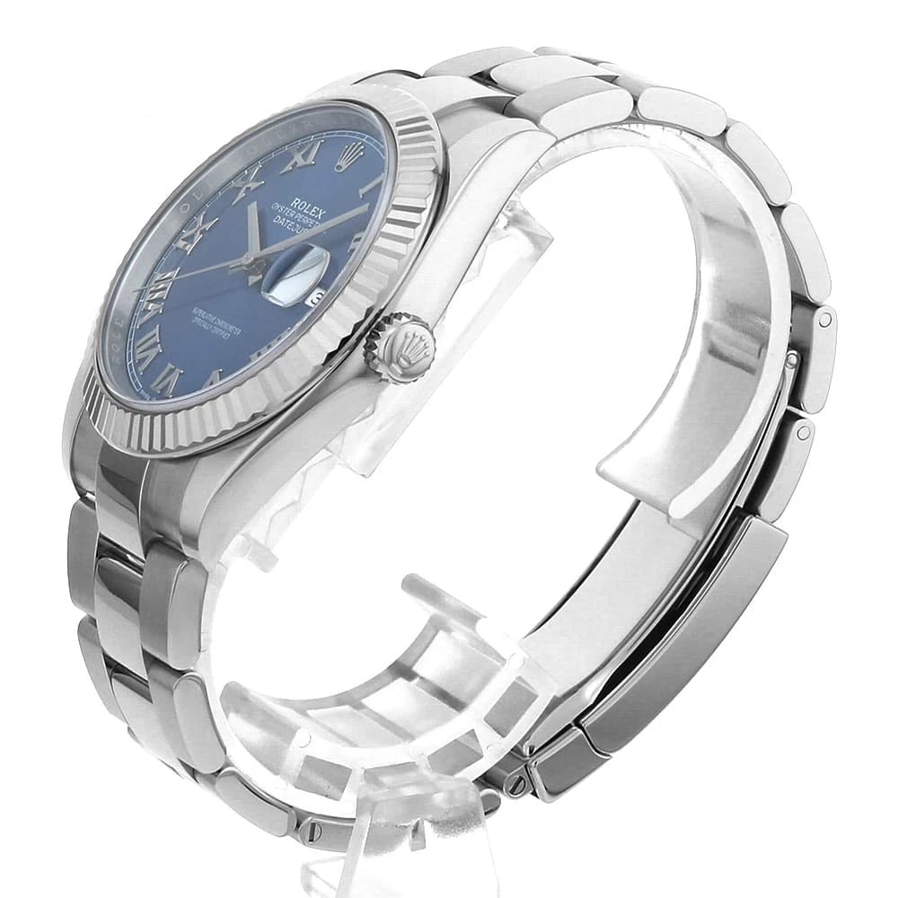 ROLEX DATEJUST BLUE WATCH - 2