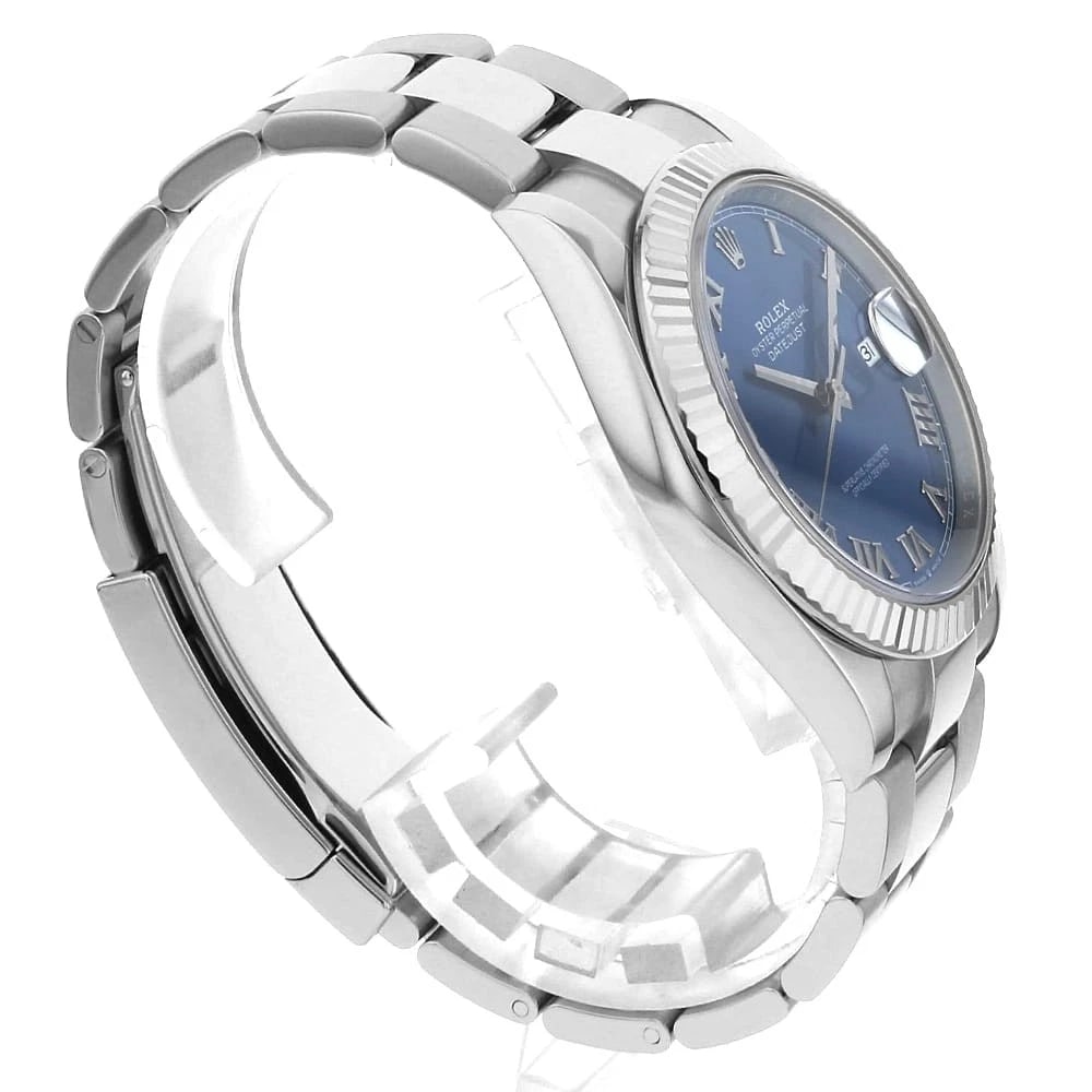 ROLEX DATEJUST BLUE WATCH - 3