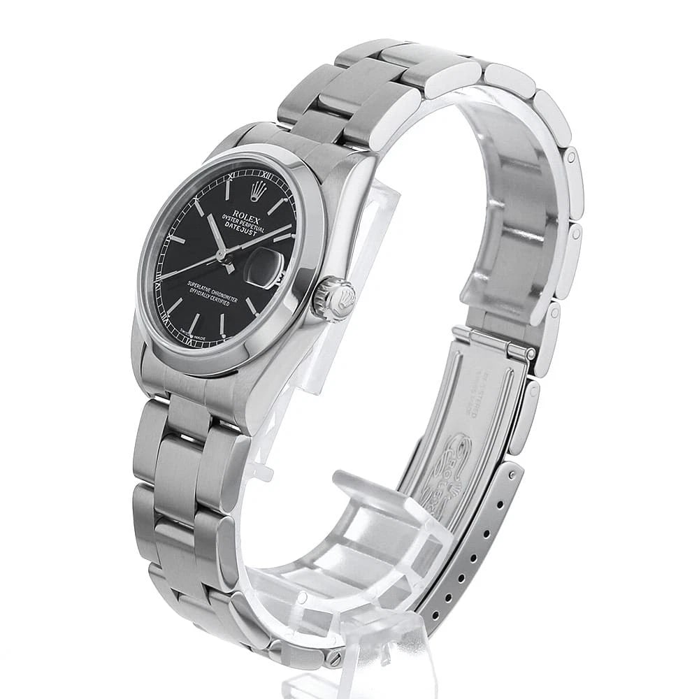ROLEX DATEJUST BLACK WATCH - 2