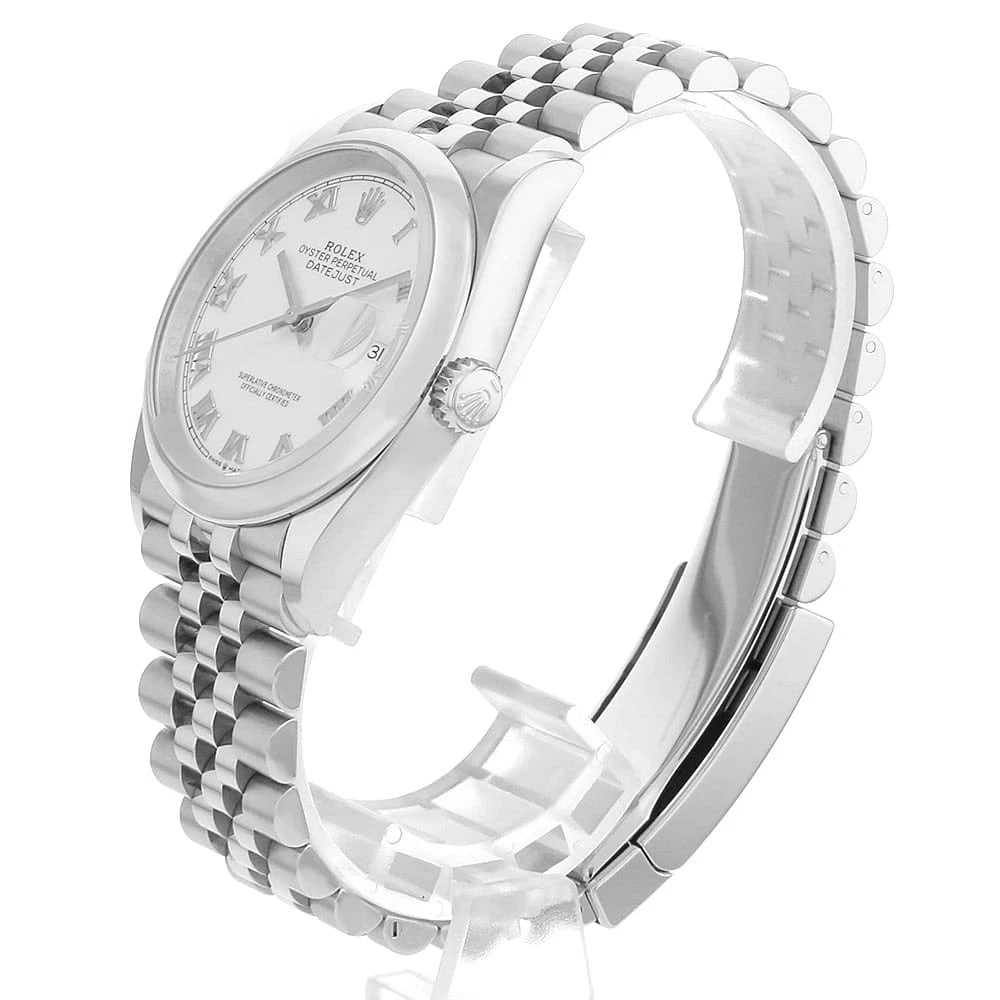 ROLEX DATEJUST WHITE WATCH - 2