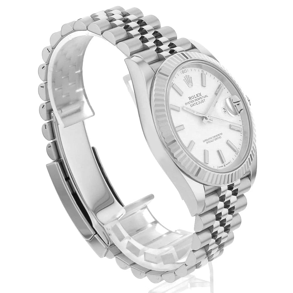 ROLEX DATEJUST WHITE WATCH - 3