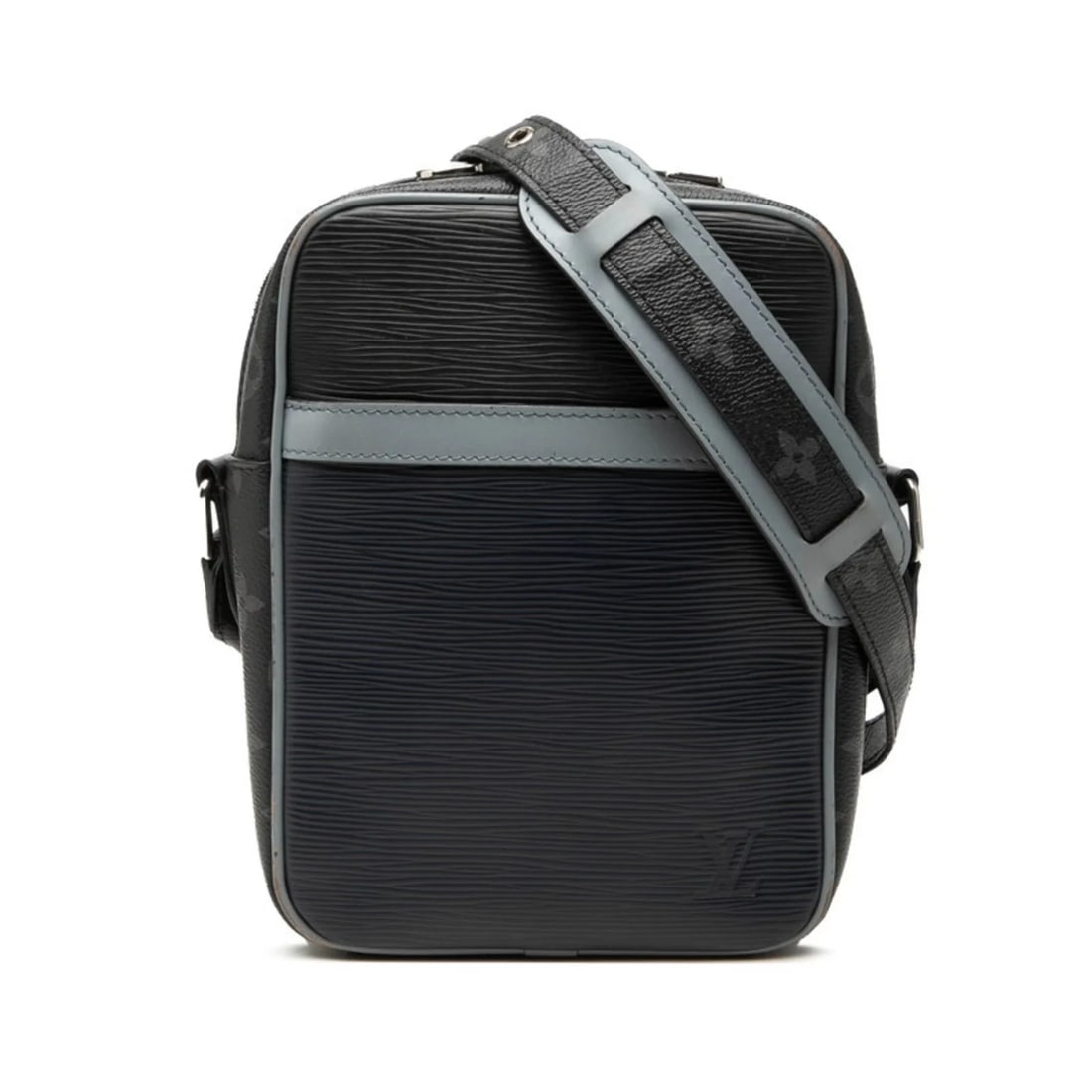 LOUIS VUITTON EPI MONOGRAM ECLIPSE PM SHOULDER BAG: Louis Vuitton Epi Monogram Eclipse PM Shoulder Bag Brand: Louis Vuitton Type/Style: Shoulder bag Material: PVC , Leather Color: Black, Gray, Navy Size: (HxWxD) 21cm x 16cm x 6.5cm / 8.26inch x