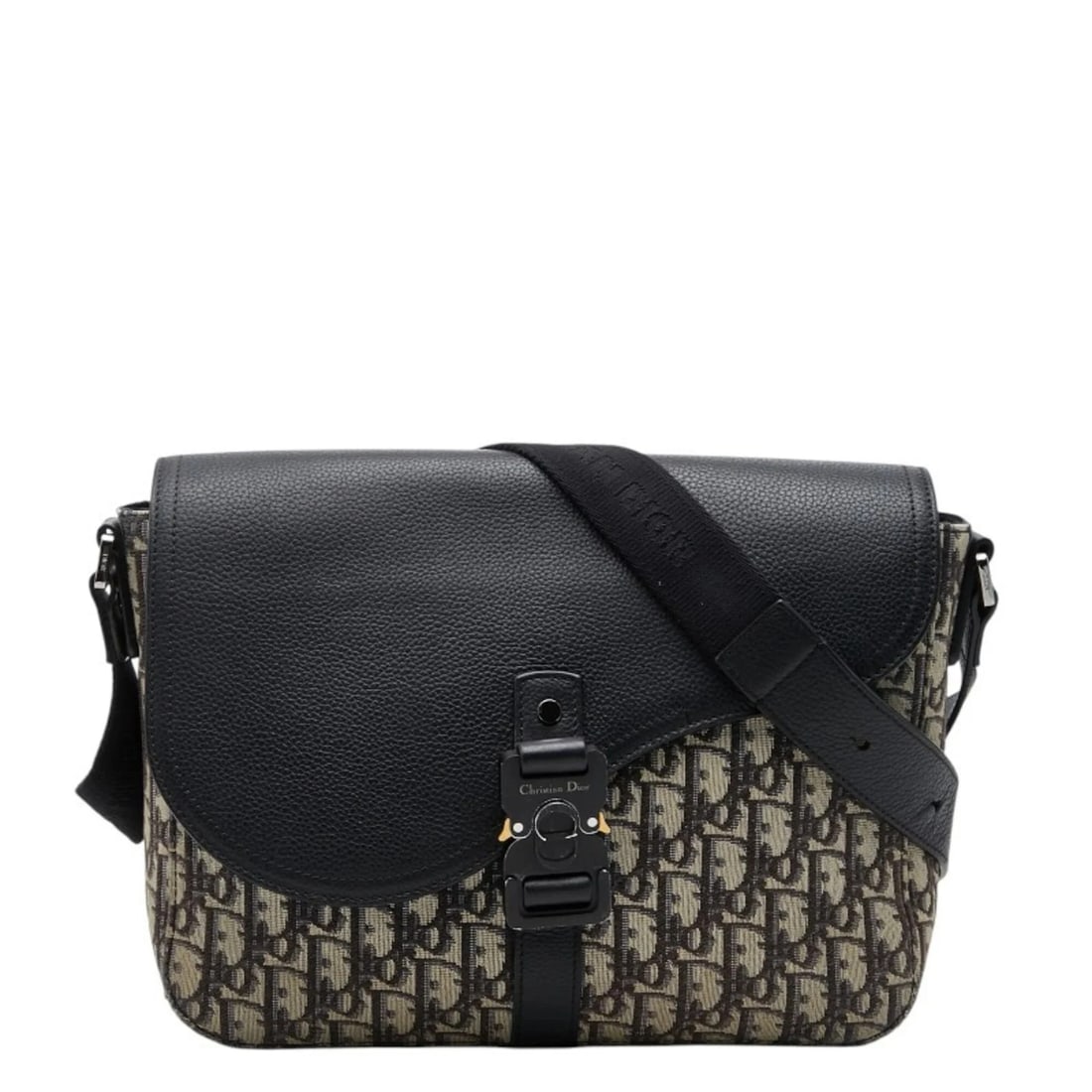 CHRISTIAN DIOR DIOR OBLIQUE SADDLE LOGO JACQUARD CROSSBODY: Christian Dior Dior Oblique Saddle Logo Jacquard Crossbody Brand: Christian Dior Type/Style: Shoulder bag Material: Canvas , Leather Color: Beige, Black Size: (HxWxD) 24cm x 30cm x 8cm / 9.44inch x