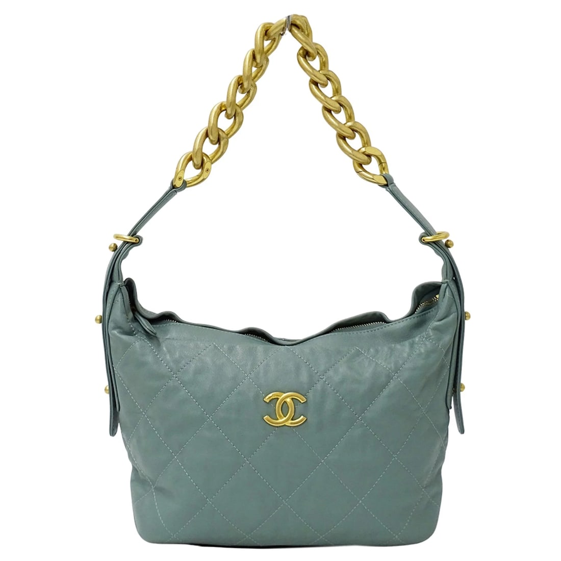 CHANEL MATELASSE HANDBAG FOR WOMEN, NAME SHOULDER BAG: Chanel Matelasse handbag for women, name shoulder bag Brand: Chanel Type/Style: Handbag, Shoulder bag Material: Leather Color: Green Size: (HxWxD) 19cm x 30cm x 9cm / 7.48inch x 11.81inch x 3.54inch