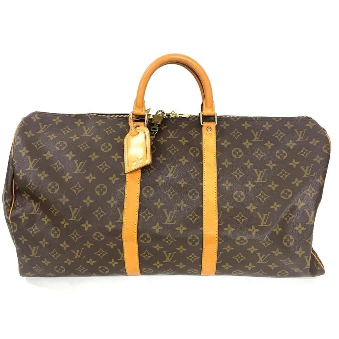 LOUIS VUITTON KEEPALL 55 BOSTON BAG, MONOGRAM CANVAS: Louis Vuitton Keepall 55 Boston Bag, Monogram Canvas Brand: Louis Vuitton Type/Style: Boston bag Material: Monogram , Canvas Color: Brown Size: (HxWxD) 30cm x 55cm x 25cm / 11.81inch x 21.65inch x