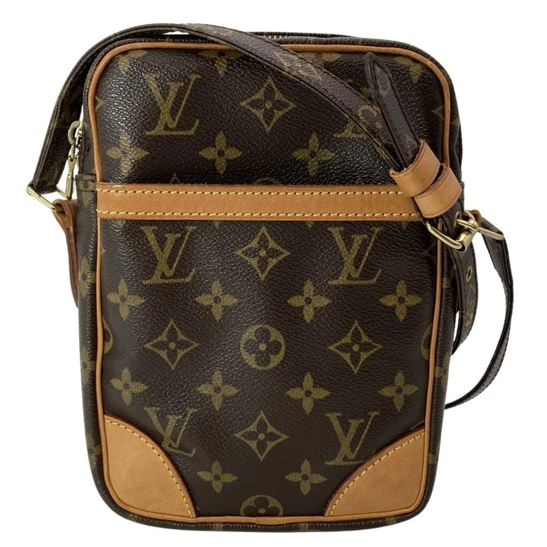 LOUIS VUITTON MONOGRAM DANUBE SHOULDER BAG,: Louis Vuitton Monogram Danube Shoulder Bag, Brand: Louis Vuitton Type/Style: Shoulder bag Material: Monogram Color: Brown Size: (HxWxD) 21.5cm x 16cm x 4.5cm / 8.46inch x 6.29inch x 1.77inch