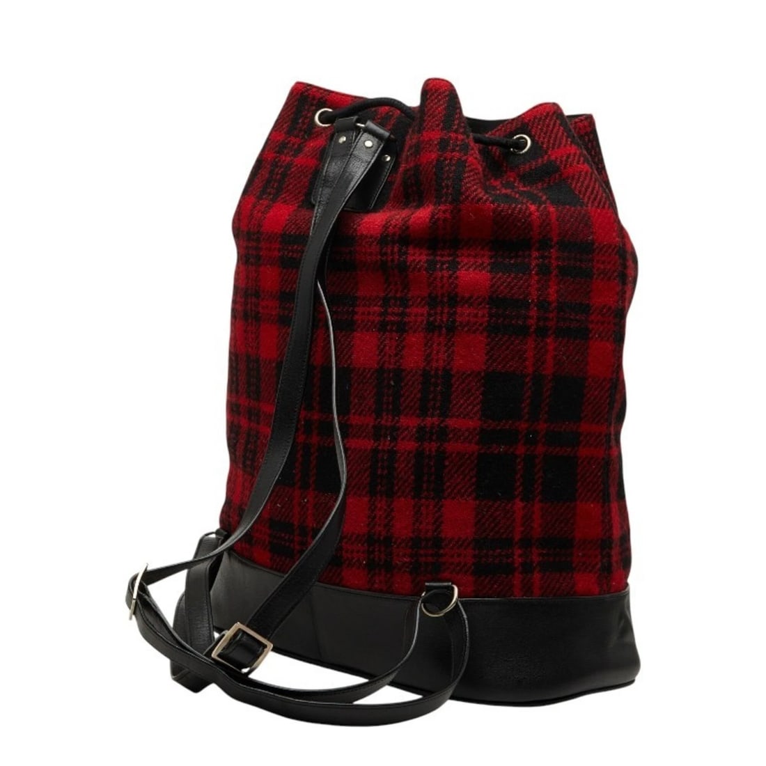 SAINT LAURENT TWEED BACKPACK, DRAWSTRING BAG, - 2