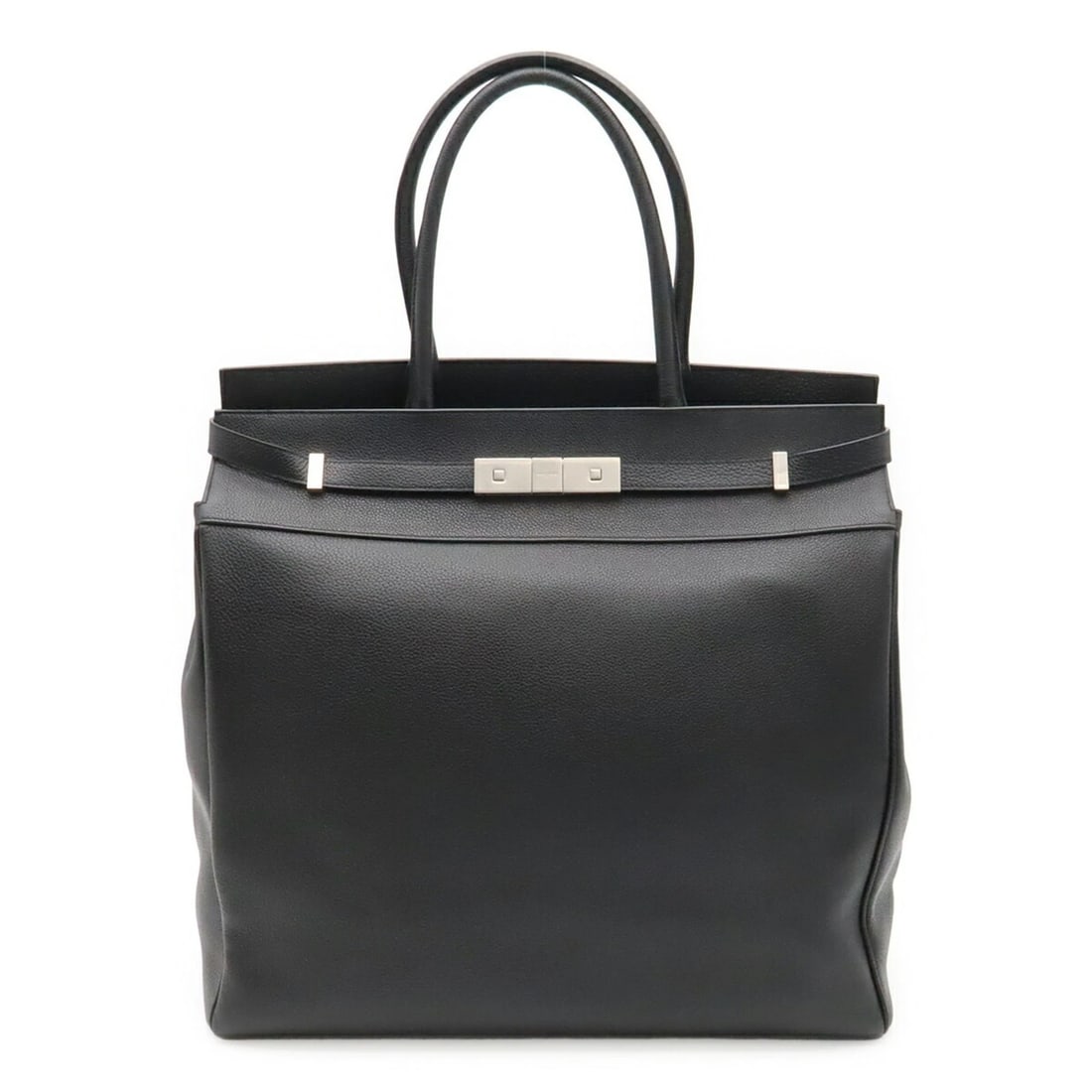 SAINT LAURENT PARIS MANHATTAN TOTE BAG: SAINT LAURENT PARIS Manhattan Tote Bag Brand: Yves Saint Laurent Type/Style: Tote bag Material: Leather Color: Black Size: (HxWxD) 43cm x 44cm x 16cm / 16.92inch x 17.32inch x 6.29inch Accessories