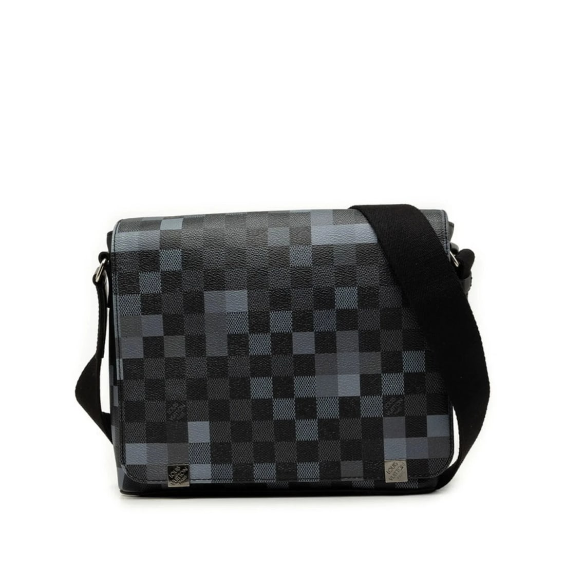 LOUIS VUITTON DAMIER GRAPHITE DISTRICT PM CROSSBODY: Louis Vuitton Damier Graphite District PM Crossbody Brand: Louis Vuitton Type/Style: Shoulder bag Material: PVC , Leather Color: Black, Gray Size: (HxWxD) 25cm x 25cm x 6.5cm / 9.84inch x 9.84inch x 2