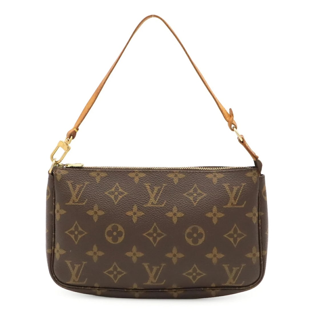 LOUIS VUITTON MONOGRAM POCHETTE ACCESSOIRES: LOUIS VUITTON Monogram Pochette Accessoires Brand: Louis Vuitton Type/Style: Handbag, Pochette, Pouch Material: Monogram , Canvas Color: Brown Size: (HxWxD) 13cm x 21.5cm x 4cm / 5.11inch x 8.46inch x