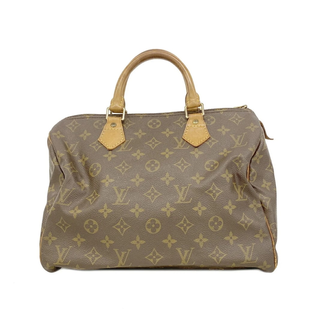 LOUIS VUITTON MONOGRAM SPEEDY 30 HANDBAG: Louis Vuitton Monogram Speedy 30 Handbag Brand: Louis Vuitton Type/Style: Handbag Material: none Color: Brown Size: (HxWxD) 21.5cm x 30.5cm x 17cm / 8.46inch x 12inch x 6.69inch Accessories: None