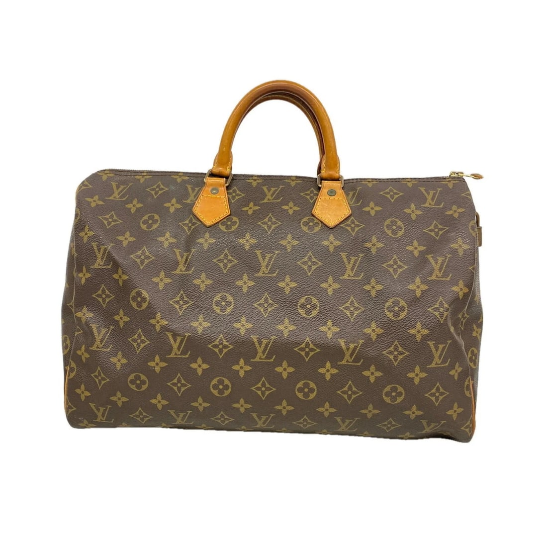 LOUIS VUITTON MONOGRAM SPEEDY 40 HANDBAG: Louis Vuitton Monogram Speedy 40 Handbag Brand: Louis Vuitton Type/Style: Handbag Material: none Color: Brown Size: (HxWxD) 25.5cm x 41cm x 19cm / 10.03inch x 16.14inch x 7.48inch Accessories: None