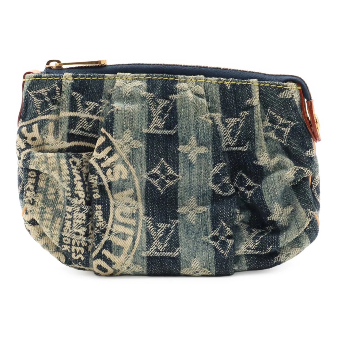 LOUIS VUITTON MONOGRAM DENIM: Louis Vuitton Monogram Denim Brand: Louis Vuitton Type/Style: Handbag, Pouch Material: Monogram Denim Color: Blue, Monogram Size: (HxWxD) 12cm x 18cm x 4.5cm / 4.72inch x 7.08inch x 1.77inch Acces