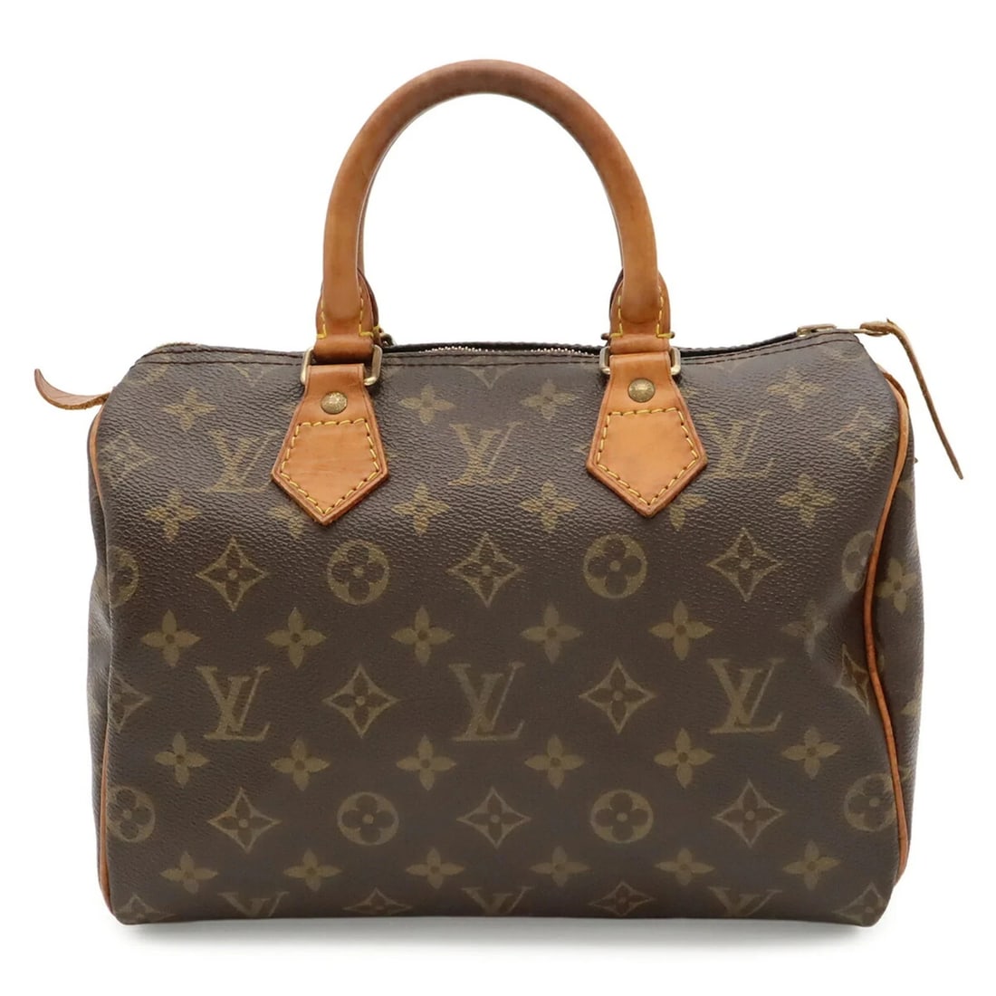 LOUIS VUITTON MONOGRAM SPEEDY 25 HANDBAG: LOUIS VUITTON Monogram Speedy 25 Handbag Brand: Louis Vuitton Type/Style: Handbag Material: Monogram Color: Brown, Monogram Size: (HxWxD) 18.5cm x 26cm x 15cm / 7.28inch x 10.23inch x 5.9inch Acce