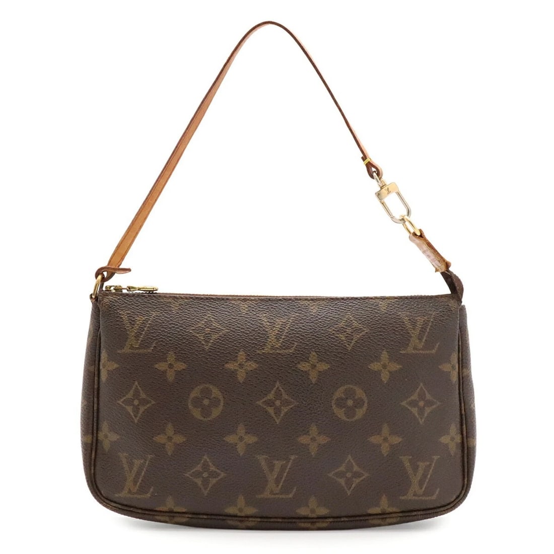 LOUIS VUITTON MONOGRAM POCHETTE: LOUIS VUITTON Monogram Pochette Brand: Louis Vuitton Type/Style: Handbag, Pochette, Pouch Material: Monogram , Canvas Color: Brown Size: (HxWxD) 13cm x 21cm x 4cm / 5.11inch x 8.26inch x 1.57inch