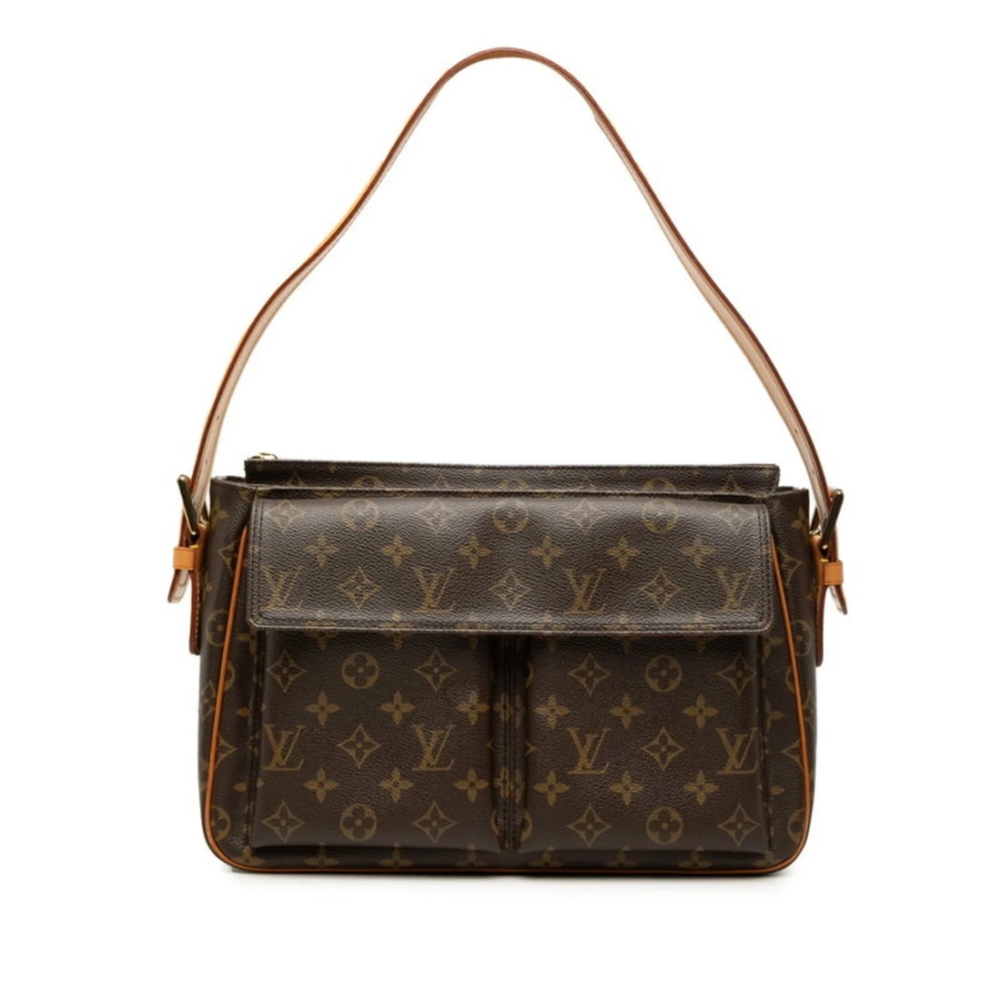 LOUIS VUITTON MONOGRAM VIVACITE GM ONE-SHOULDER BAG: Louis Vuitton Monogram Vivacite GM One-Shoulder Bag Brand: Louis Vuitton Type/Style: Shoulder bag Material: PVC , Leather Color: Brown Size: (HxWxD) 23cm x 32cm x 10cm / 9.05inch x 12.59inch x 3.93inc