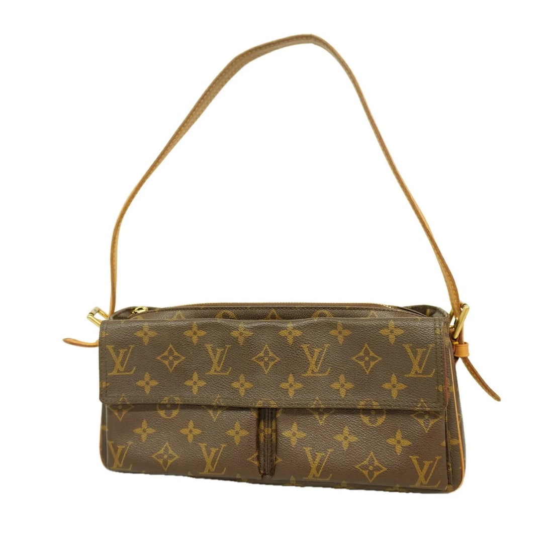LOUIS VUITTON MONOGRAM VIVACITE MM SHOULDER BAG: Louis Vuitton Monogram Vivacite MM Shoulder Bag Brand: Louis Vuitton Type/Style: Shoulder bag Material: none Color: Brown Size: (HxWxD) 15cm x 29.5cm x 9cm / 5.9inch x 11.61inch x 3.54inch