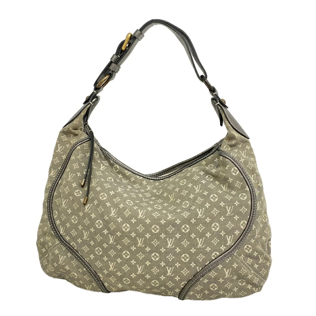 LOUIS VUITTON MONOGRAM MINI LIN MANON MM SHOULDER BAG: Louis Vuitton Monogram Mini Lin Manon MM Shoulder Bag Brand: Louis Vuitton Type/Style: Shoulder bag Material: none Color: Platine Size: (HxWxD) 26cm x 37cm x 2.5cm / 10.23inch x 14.56inch x 0.98inch
