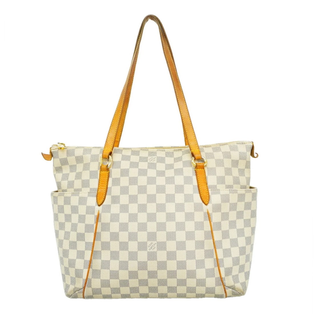 LOUIS VUITTON DAMIER AZUR TOTALLY MM TOTE BAG: Louis Vuitton Damier Azur Totally MM Tote Bag Brand: Louis Vuitton Type/Style: Tote bag Material: none Color: White Size: (HxWxD) 29cm x 33cm x 14cm / 11.41inch x 12.99inch x 5.51inch Accessories: