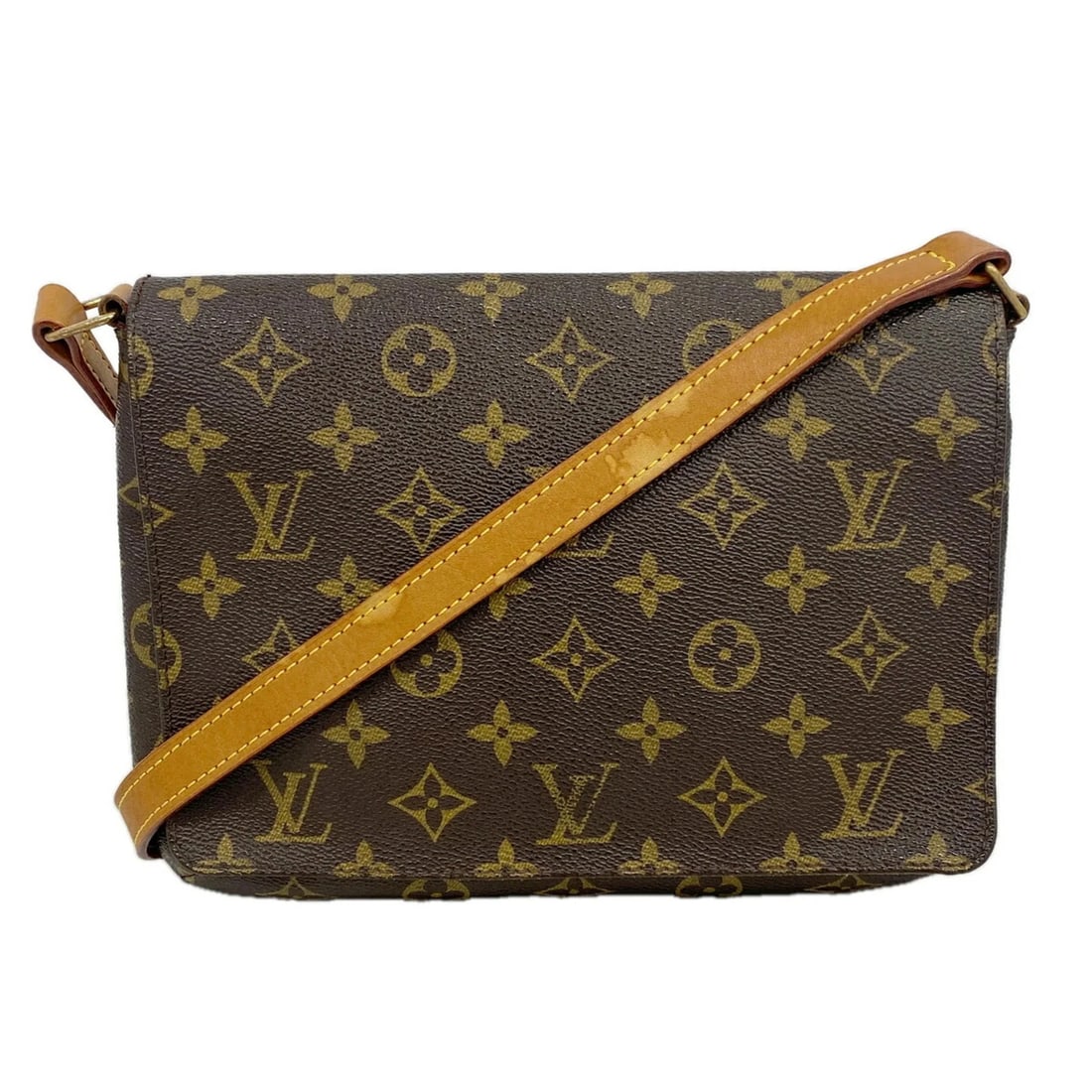 LOUIS VUITTON MONOGRAM MUSETTE TANGO SHORT STRAP SHOULDER BAG: Louis Vuitton Monogram Musette Tango Short Strap Shoulder Bag Brand: Louis Vuitton Type/Style: Shoulder bag Material: none Color: Brown Size: (HxWxD) 20cm x 25cm x 5cm / 7.87inch x 9.84inch x 1.96inch