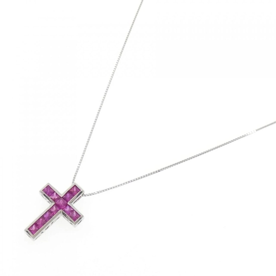 PT900/PT850 CROSS RUBY NECKLACE - 2