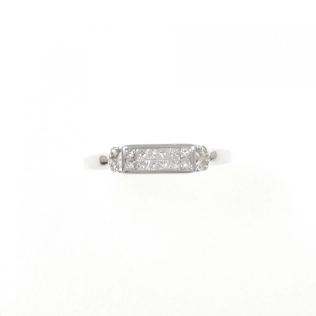 K18WG DIAMOND RING - 2