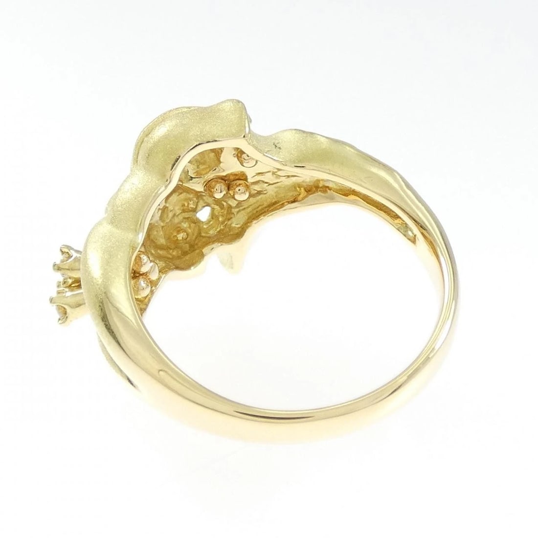 K18YG FLOWER EMERALD RING - 3
