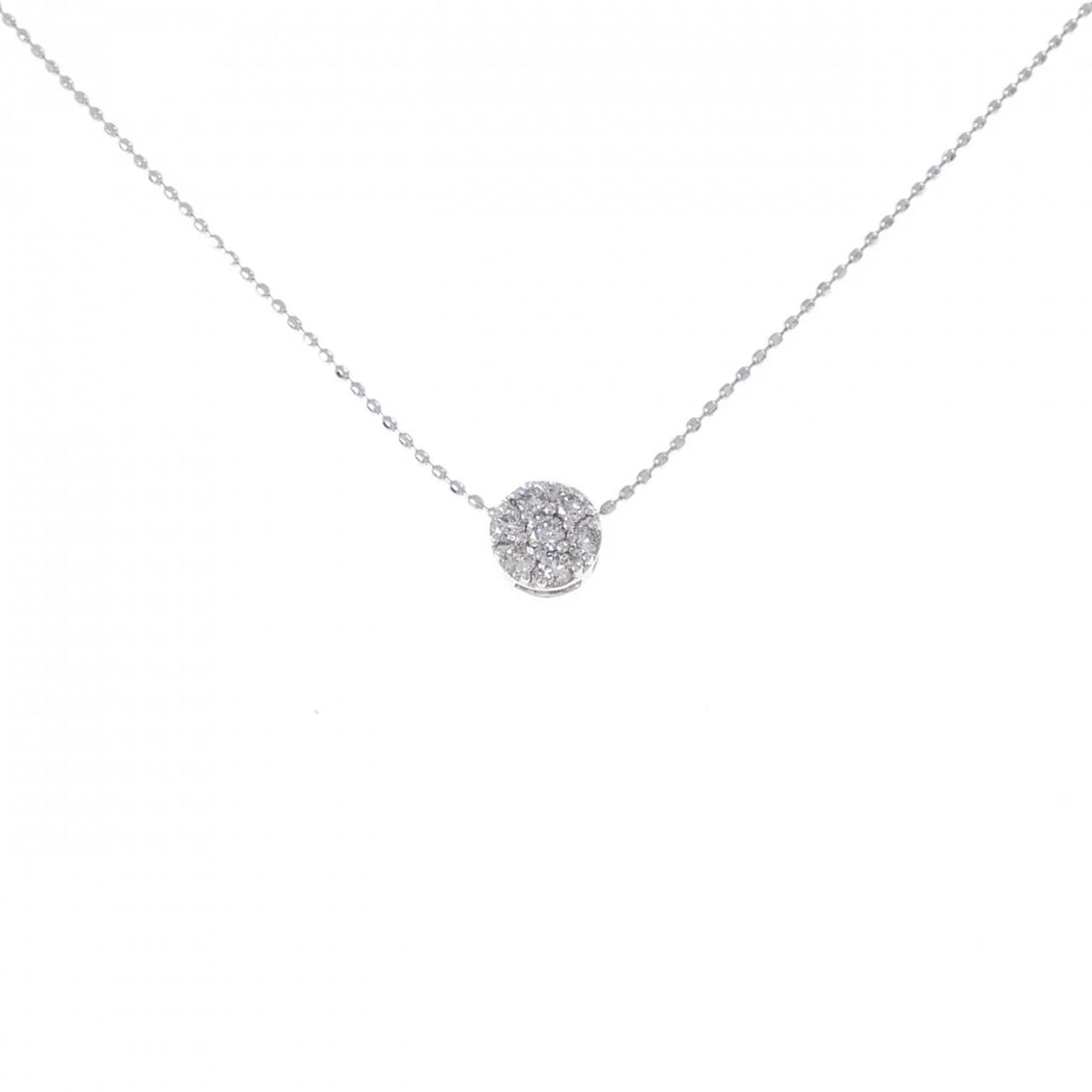 K18WG DIAMOND NECKLACE: K18WG Diamond Necklace Brand: Unbranded Type/Style: Diamond Necklace Material: Color: Size: Actual Size Pendant length approx. x width approx.: 5.9mmx5.9mm Chain maximum width approx.: 0.9mm Size