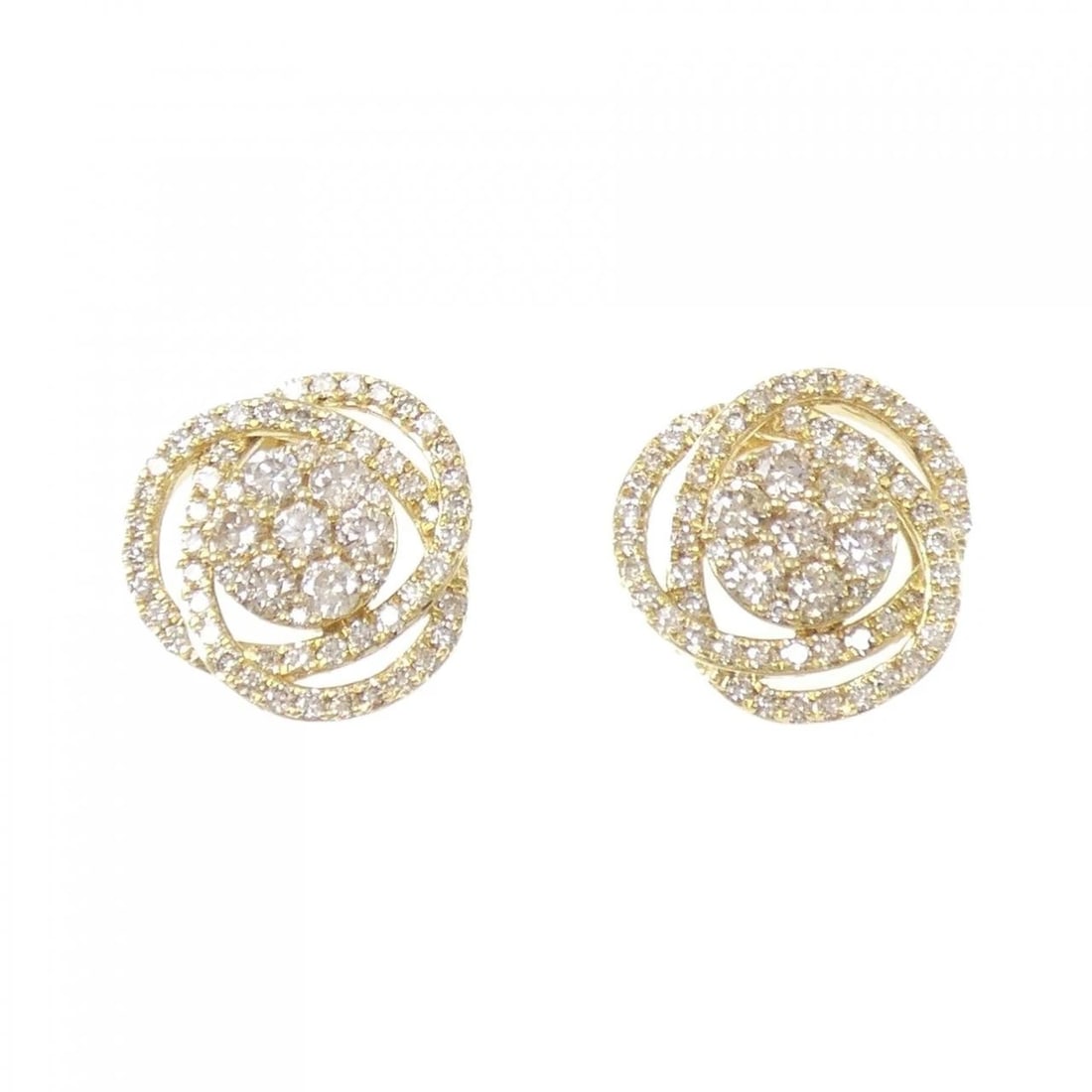 K18YG DIAMOND PIERCING: K18YG Diamond Piercing Brand: Unbranded Type/Style: Diamond Pierce/Earring Material: Color: Size: Actual Size Approximate dimensions (height x width): 14.0mm x 14.6mm Accessories: None Accessories