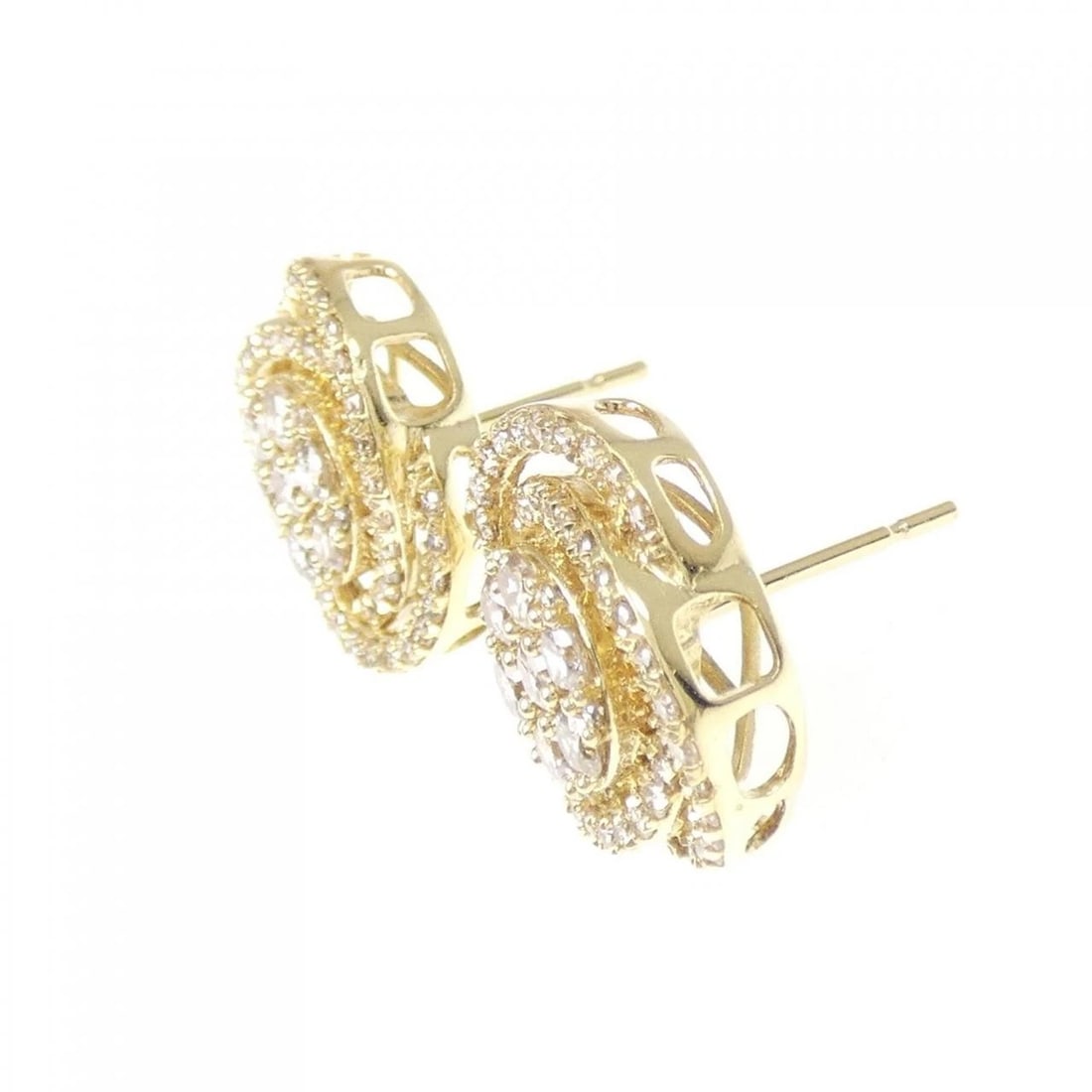 K18YG DIAMOND PIERCING - 2