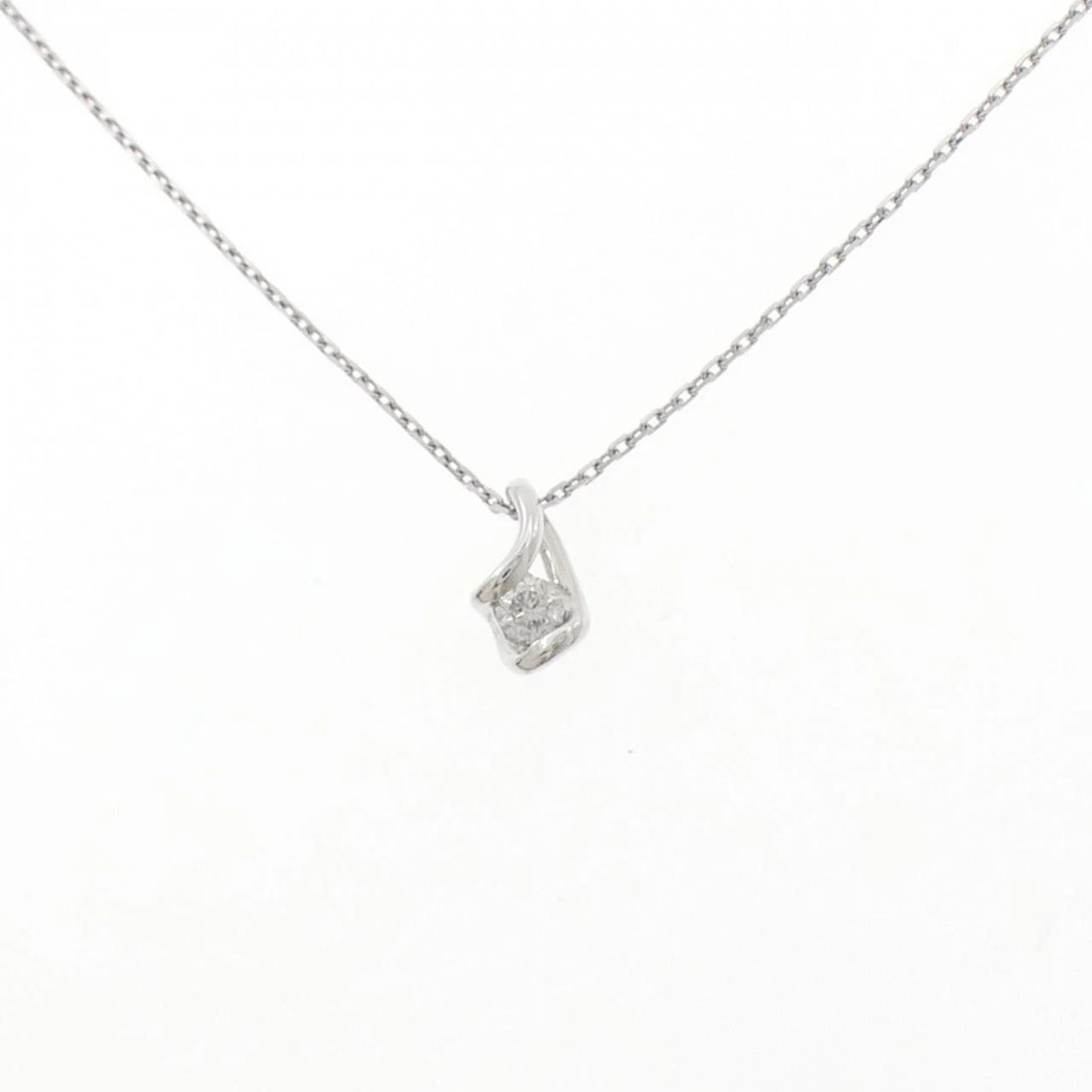 PT850 DIAMOND NECKLACE: PT850 Diamond Necklace Brand: Unbranded Type/Style: Diamond Necklace Material: Color: Size: Actual Size Pendant length approx. x width approx.: 9.9mmx5.9mm Chain maximum width approx.: 1.0mm Size