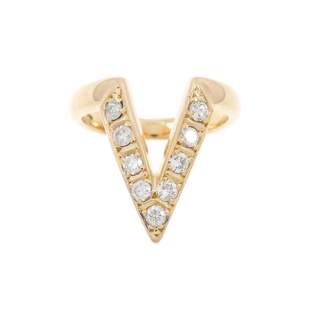 K18PG DIAMOND PINKY RING - 2
