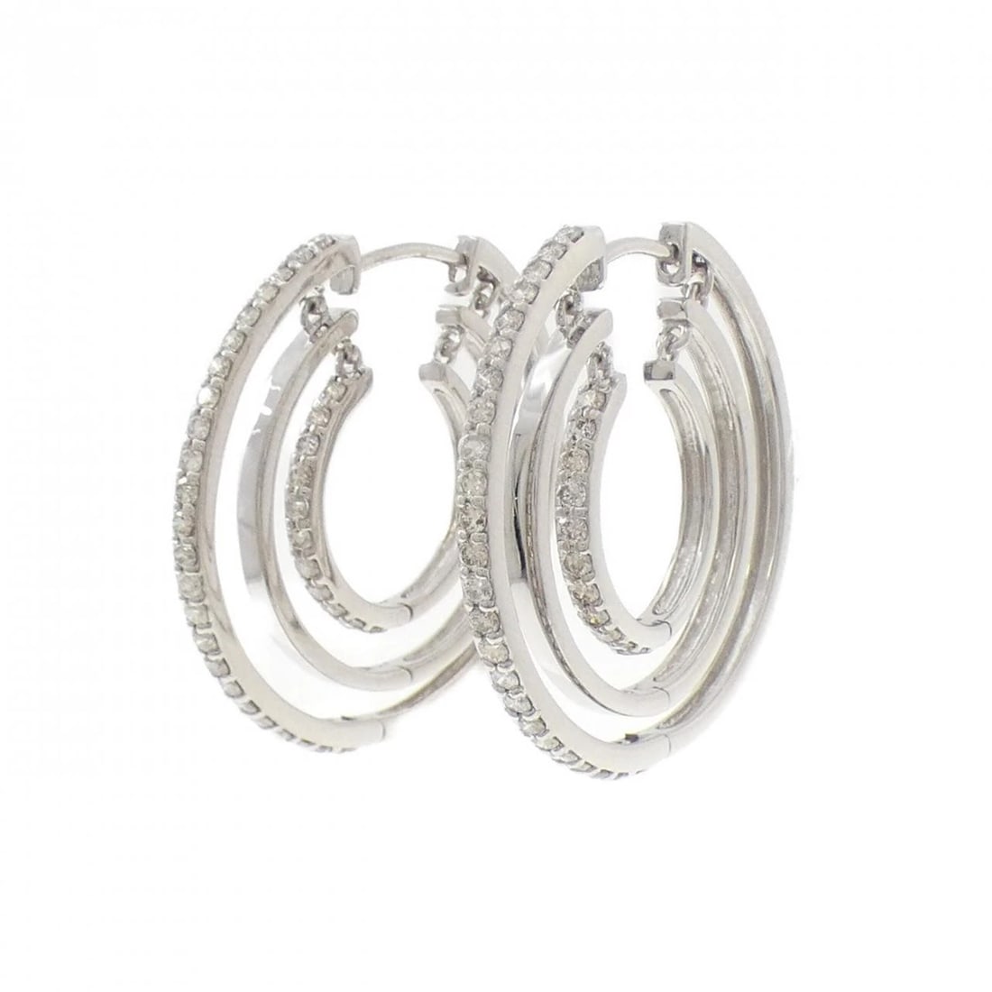 K18WG DIAMOND PIERCE: K18WG Diamond Pierce Brand: Unbranded Type/Style: Diamond Pierce/Earring Material: Color: Size: Actual Size Approx. length x width: 27.2mm x 1.8mm Accessories: None Accessories Notice: When
