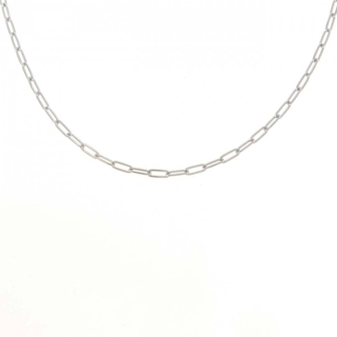 K18WG NECKLACE: K18WG Necklace Brand: Unbranded Type/Style: Necklace Material:K18WG Color: WG Size: Actual Size Chain maximum width approx.: 2.4mm Size 60cm Accessories: None Accessories Notice: When purchasing